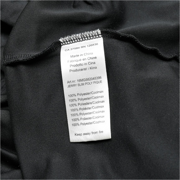 J LINDBERG Men's Jerry Slim Poly-Piqué Zip Up Black Jacket Size XL - Picture 7 of 10